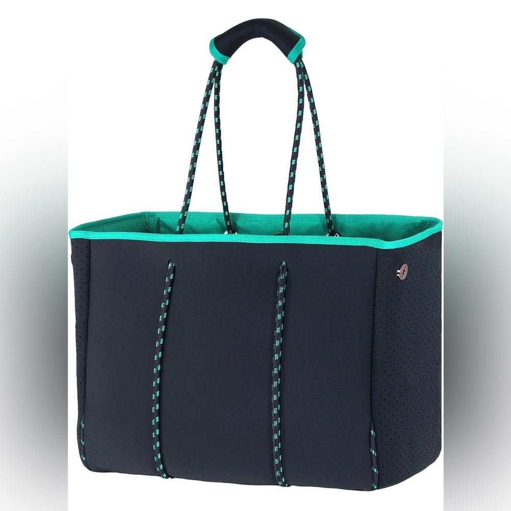 QOGiR Neoprene Multipurpose Beach Bag Tote with Inner Zipper Pocket
